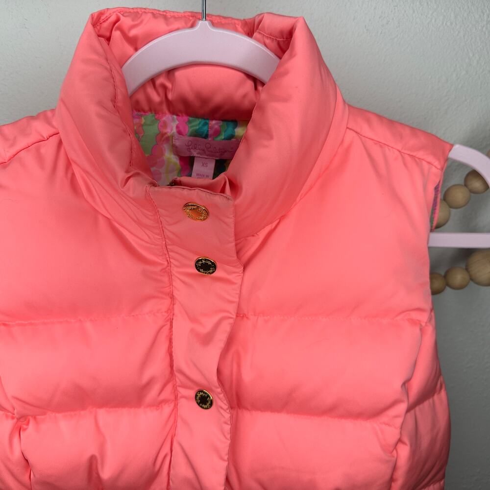 Lilly Pulitzer Isabella Down Quilted Pink Puffer Vest - Picture 2 of 6